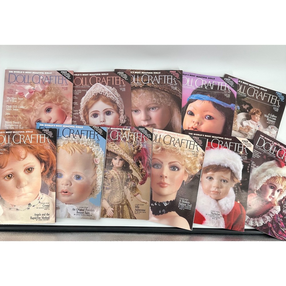 Doll Crafter Magazine Lot 1992 Vintage Porcelain Doll Making Patterns Nostalgia